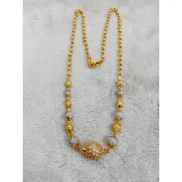 Vinayak enterprise Gold-Plated Artificial Stones Studded And Beaded Mangalsutra-picture-31