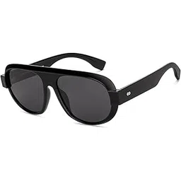 Polarized and 100% UV Protected | Branded and Stylish Sunglasses | Black - Grey Full Rim Square | Celeb Style | For Men & Women | Large | VC S000608-image-11