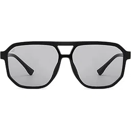 vincent chase eyewear Vincent Chase by Lenskart | Light Grey Hexagonal Stylish Sunglasses | UV Protected | For Men & Women | Large | VC S13833-picture-33