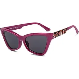 vincent chase eyewear Vincent Chase By Lenskart | Pink - Gray Solid Full Rim Cat Eye | Branded and Stylish Sunglasses | 100% UV Protected | Women | Large | VC S000174-picture-37