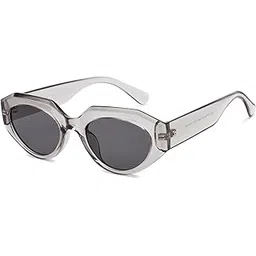 vincent chase eyewear Vincent Chase By Lenskart | Transparent Grey Solid Full Rim Cat Eye | Branded and Stylish Sunglasses | 100% UV Protected | Women | Large | VC S17535-picture-36