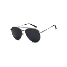 Vincent Chase Grey Aviator Polarised and UV Protected Lens Unisex Sunglasses-image-0