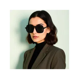 Vincent Chase Grey Black Full Rim Square Metal VC S000595 Sunglasses-image-45