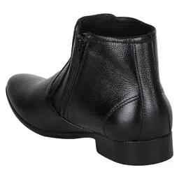 vincenzo Men’s Genuine Leather Boots/Shoes (Black) image 3