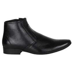 vincenzo Men’s Genuine Leather Boots/Shoes (Black) image 2