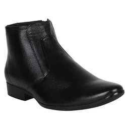 vincenzo Men’s Genuine Leather Boots/Shoes (Black) image 1