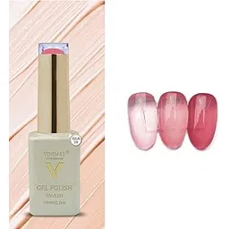 vinimay professional VINIMAY Water Jelly UV Gel Nail Polish 15ml – Soak-Off LED/UV Cured Transparent Jelly Color for Nail Art, DIY, and French Manicure (GLA29_15ml)-picture-36