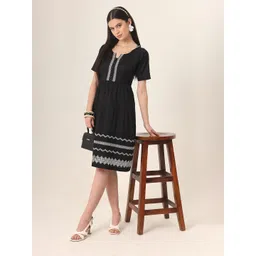 VINISHAA KLOTHING Formal Embroidered Fit & Flare Dress-picture-13