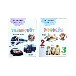 vinmot Preschool Transport and Numbers Easy Learning Educational Board Books for Kids- Set of 2-picture-5