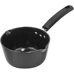 Vinod Black Pearl Hard Anodised American Non Stick Saucepan - 1 Litre, 14cm | 3.25mm Thickness | Metal Spoon Friendly | Easy to Pour | 2 Year Warranty | Toxin Free - Black-picture-14