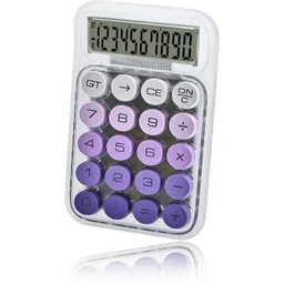 vinskep 5241 LCD Display And Mechanical Buttons Transparent Handheld Mechanical Calculator BasicCalculator-picture-21