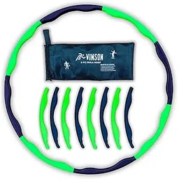 Vinson Hula Hoop Ring of 36" Diameter for Adults & Professional Kids, Heavy Weighted Inter-Lockable pcs with Carry Bag for Exercise & Fitness, Detachable, Weight - 400 GMS-picture-30