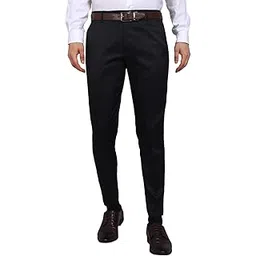 vintage vibe Slim Fit Men’s Cotton Blend Formal Trousers | Comfortable Men’s Office Pants | Lightweight Travel & Work Wear Bottoms for Professional Outfits – Black, 34-picture-51