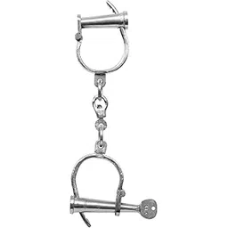 Vintageware® Heavy Duty Mild Steel Made Indian Handcuff for Police, Theatre Play, Role Play, Drama or Stage Performance (Chrome, Adjustable)-picture-21