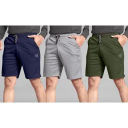 vinthon Pack of 3 Solid Men Multicolor Sports Shorts, Casual Shorts, Gym Shorts-picture-11