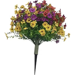 Violet Flowers Stake Creative Lifelike Fake for Potted Plants Porch Sidewalk Style C|Home & Garden|Home Décor|Floral Décor-image-30