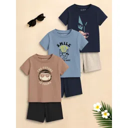 VION Boys Printed T-shirt with Shorts-picture-31