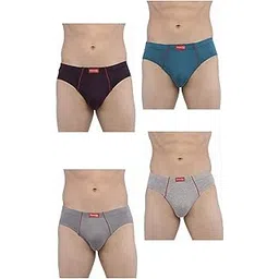 vip Frenchie Men's Cotton Brief (AD) (Pack of 4, 100cm) Assorted-picture-38