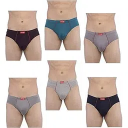 vip Frenchie Men's Cotton Brief (AD) (Pack of 6, 110cm) Assorted-picture-30