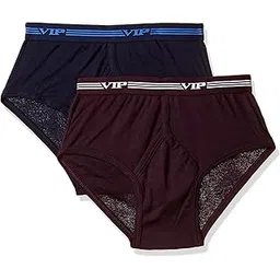 vip Men's Cotton Brief (Pack of 2) (Spector PO2_Navy and Blackberry Wine_85_Navy and Blackberry Wine_85 CM)-picture-11