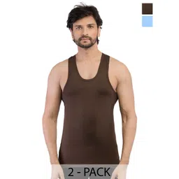 VIP Pack Of 2 Assorted Pure Cotton Round Neck Innerwear Vests VP-MI-VS-SPCRN-10P-PO2-95-picture-11