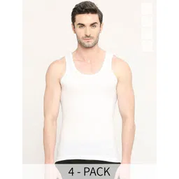 VIP Pack Of 4  Skin Fiendly Premium Cotton Basic Innerwear Vests-picture-38