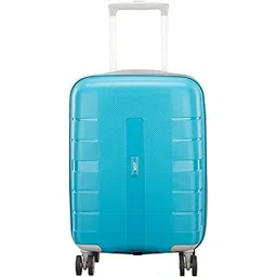vip Voyager Pro Ultra Strong Polypropylene Hard Sided Cabin Luggage Spinner Dual Wheels with Ergonomic Grip Handle (Cabin, 55cm, Blue)-picture-16