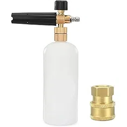 VIPARTH Plastic Adjustable Foam Cannon 1 Liter Bottle With Brass Thread and 1/4" Quick Connector | Snow Lance Blaster for Pressure Gun, Car Washing & Pressure Washer Combo-image-18