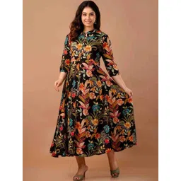 VIPY HANGER Women Viscose Rayon Printed A-Line Dresses-picture-15