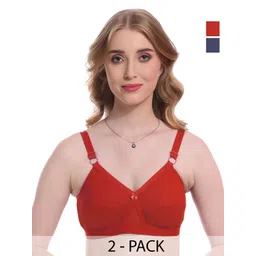 Viral Girl Pack of 2 Full Coverage Non Padded Minimizer Cotton Bra-picture-36