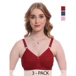 Viral Girl Pack Of 3 Full Coverage Non Padded Bra-picture-24