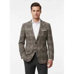 virasat Men Checkered Single Breasted Casual Blazer-picture-15