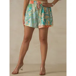 Virgio Women Abstract Floral Printed Palmira Shorts-picture-16