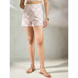 Virgio Women Floral Printed High-Rise Shorts-picture-12