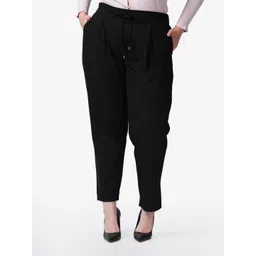 Virgio Women Plus Size Relaxed Cotton Straight Fit Trousers image 1