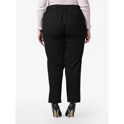 Virgio Women Plus Size Relaxed Cotton Straight Fit Trousers image 5