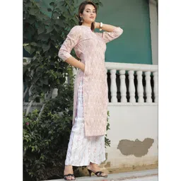 Vishakha Style Women Ethnic Motifs Printed Regular Kurta with Palazzos-picture-36