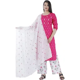 Vishakha Style Women Paisley Printed Regular Kurta with Palazzos & With Dupatta-picture-18