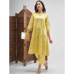 Vishudh Ethnic Motifs Embroidered Sequinned Kurta With Trousers-picture-22