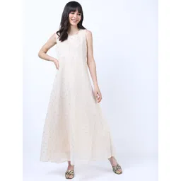 Vishudh Ethnic Motifs Woven Design Maxi Dress image 1