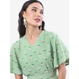 Vishudh Floral Print Flutter Sleeve Top-picture-17