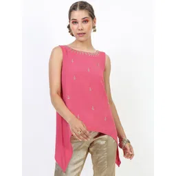 Vishudh Pink Embellished High-Low Top-picture-37