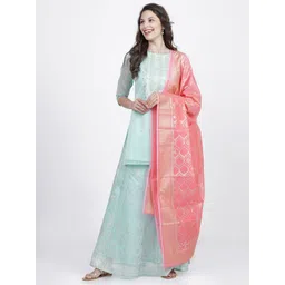 Vishudh Pink Ethnic Motifs Woven Design Dupatta-picture-13