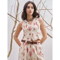 vishudh Printed Women Waistcoat-picture-12