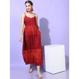 Vishudh Red Printed Midi Dress-picture-36