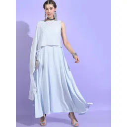 Vishudh Stylish Blue Ethnic Motifs Top-picture-36