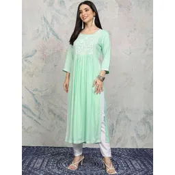 Vishudh Women Embroidered Thread Work Anarkali Kurta-picture-30