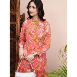 Vishudh Women  Floral Print Maxi Midi Dress-picture-36