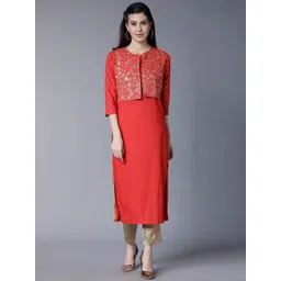 Vishudh Women Floral Printed Daily Cotton Straight Kurta-picture-33