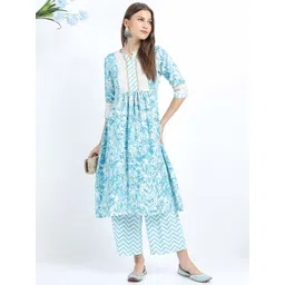 Vishudh Women Floral Printed Regular Kurta with Palazzos-picture-23